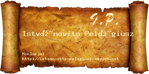 Istvánovits Pelágiusz névjegykártya